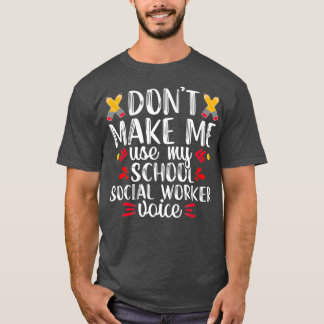 Camiseta Assistente Social Escolar Voz Engraçado Professor