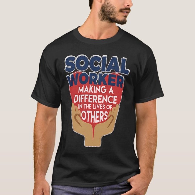 Camiseta Assistente Social Fazendo a Diferença na Vida dos  (Frente)