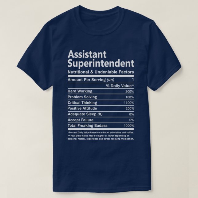 Camiseta Assistente Superintendente Nutricional e Inegável (Frente do Design)
