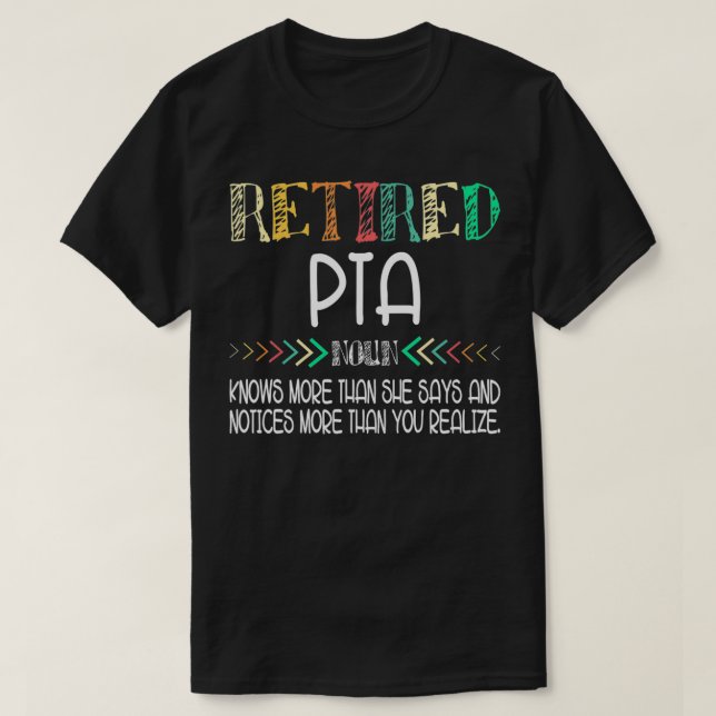 Camiseta Assistente Terapêutico Físico Aposentado do PTA (Frente do Design)