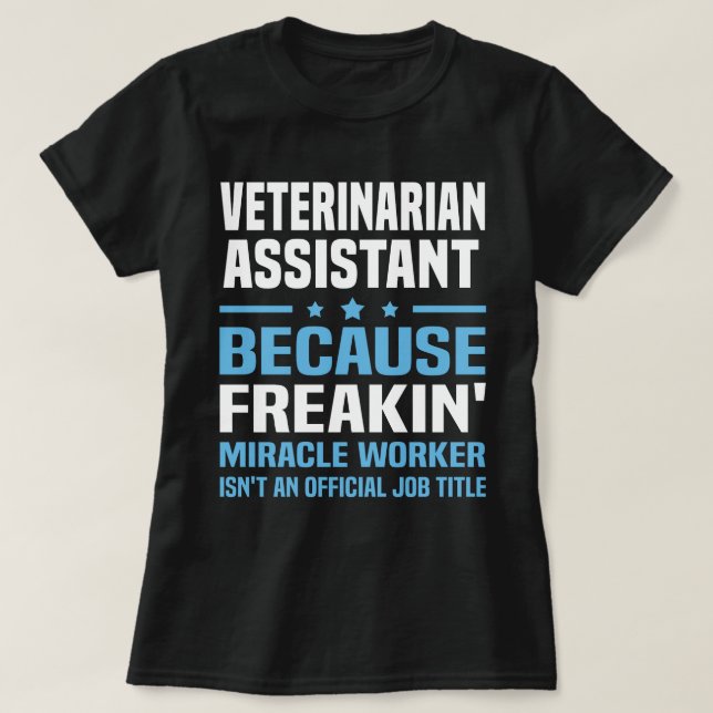 Camiseta Assistente veterinário (Frente do Design)