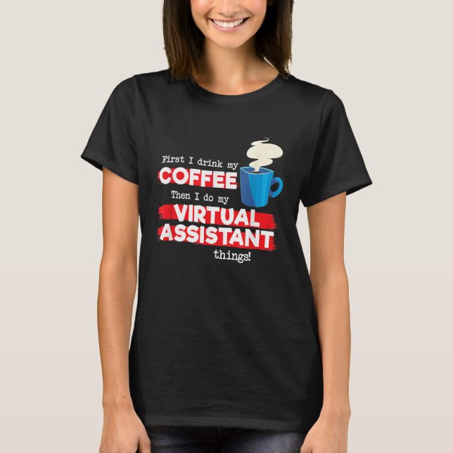 Camiseta Assistente Virtual e Apreciação de Café (Frente)