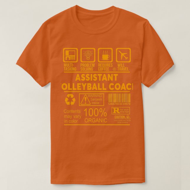 CAMISETA ASSISTENTE VOLLEYBALL COACH DESIGN 2017 2 (Frente do Design)