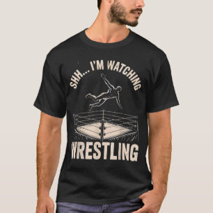 Camiseta Assistindo Luta Livre Lutador Engraçado Ação Para