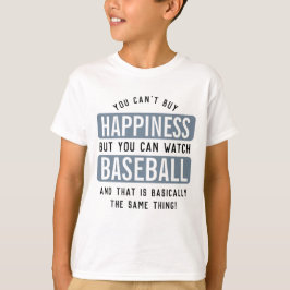 Camiseta Assistir Baseball é Felicidade Beisebol Engraçado