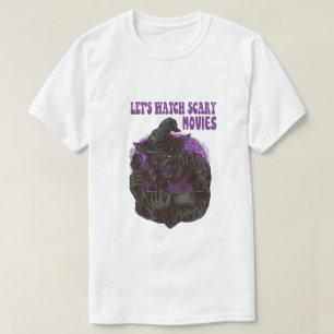 Camiseta assistir filmes assustadores no vamos