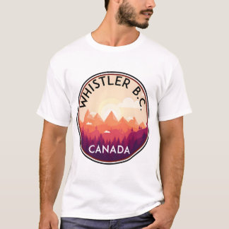 CAMISETA ASSOBIADOR COLÚMBIA BRITÂNICA CANADÁ ESQUI ESQUICR