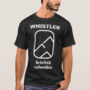 Camiseta Assobiador da Colúmbia Britânica Canadá esquiando 