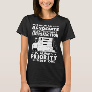 Camiseta Associado de Vendas de Moda Satisfação do Cliente