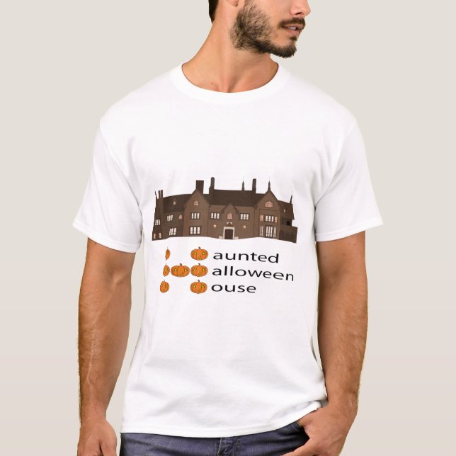 Camiseta Assombrada Halobetween House Pumpkin (Frente)