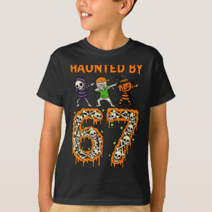 Camiseta Assombrado Por 6-7 Esqueleto de Halloween Dabbing
