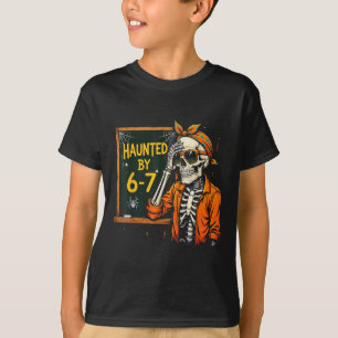 Camiseta Assombrado Seis Sete 6 7 Meme 67 Mão de Esqueleto