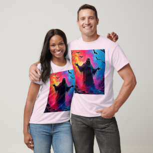 Camiseta Assombrando O Demônio Fechado Na Design Shadows