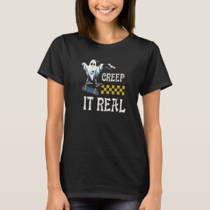 Camiseta Assombreça-se Halloween Assombrando-se Garoto Garo