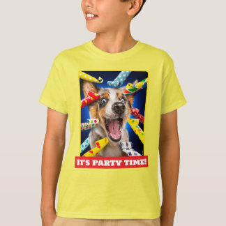 Camiseta Assopradores de Festa de Cachorro Feliz