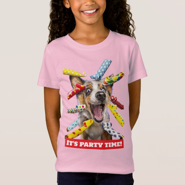 Camiseta Assopradores de Festa do Cão Feliz (Frente)