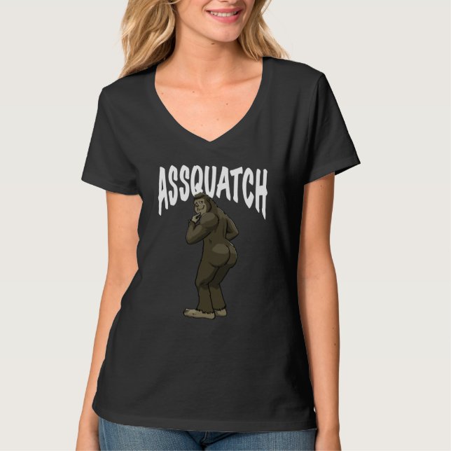 Camiseta Assquatch Crazy Animal Love Women Ape Wild Forest  (Frente)