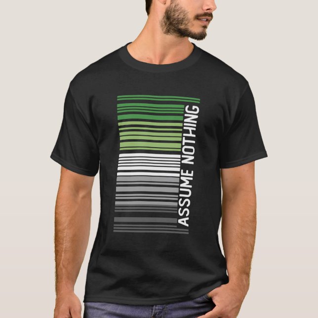 Camiseta Assuma Nada De Código De Barras Sinalizador De Org (Frente)