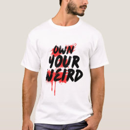 Camiseta Assuma Seu Estranho - Tipografia Grunge Negrito