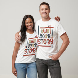 Camiseta Assuma Sua História – Design de Tipografia Inspira