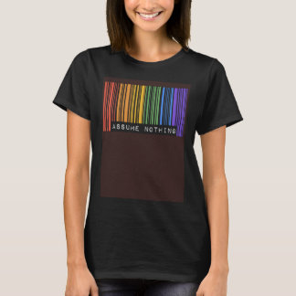 Camiseta Assume Nothing Barcode Gay Pride Flag Coming Out I