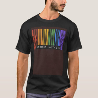Camiseta Assume Nothing Barcode Gay Pride Flag Coming Out I