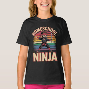 Camiseta Assunto: Homeschool Ninja Kids - Cute Chibi Ninja