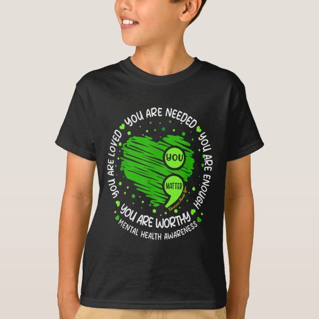 Camiseta Assunto Suficiente Ponto e Vírgula Conscientização (Frente)