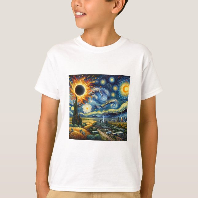 Camiseta Assunto: Tee Eclipse do Pequeno Astrônomo (Frente)