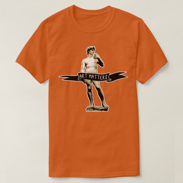Camiseta Assuntos de Arte MICHELANGELO DAVID (Frente do Design)