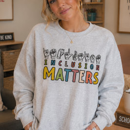 Camiseta Assuntos de Inclusão ASL, Ensino de Consciência Au