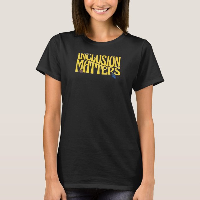 Camiseta Assuntos de inclusão Professor e Paraprofissional (Frente)
