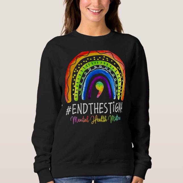 Camiseta Assuntos De Saúde Mental Acabam Com O Arco-Íris Es (Frente)