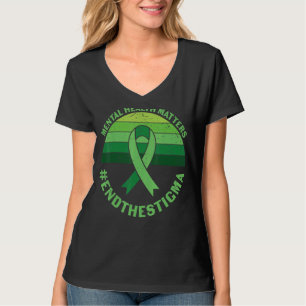Camiseta Assuntos De Saúde Mental Acabam Com O Estigma