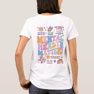 Camiseta Assuntos de saúde mental, citações positivas, core