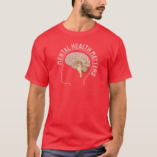 Camiseta Assuntos de Saúde Mental - Consciência do cérebro