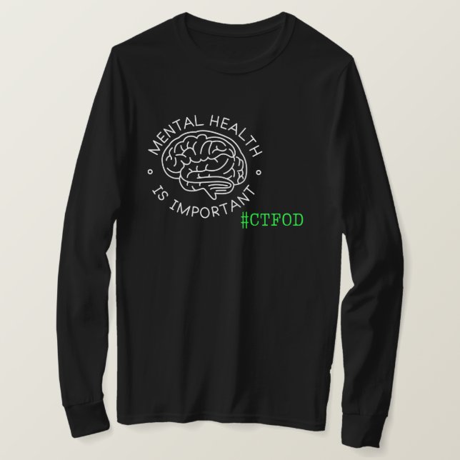 Camiseta Assuntos de Saúde Mental - CTFOD Long Sleeve (Frente do Design)
