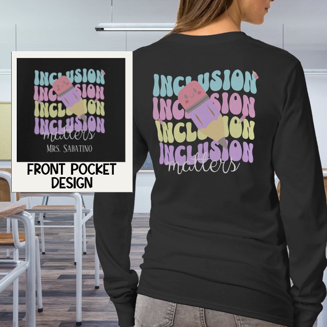 Camiseta Assuntos Personalizados de Inclusão de Pastel Retr (Criador carregado)