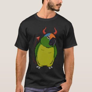 Camiseta Assustador do Diabo, Papagaio I Peach fronte Conur