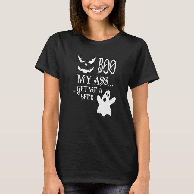 Camiseta Assustador do Halloween Ghost Pumpkin Face 1 (Frente)