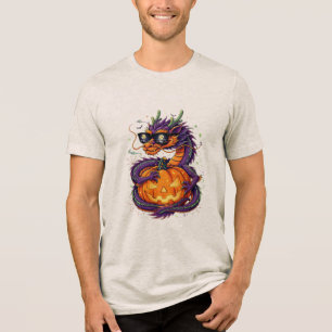 Camiseta Assustador e Elegante: O Dragão de Halloween