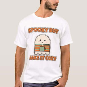 Camiseta Assustador, Mas Deixe Aconchegante Fantasma Bonito