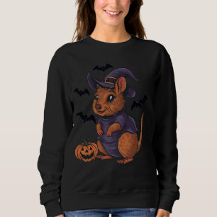 Camiseta Assustador Pumpkin Bat Engraçado Witch Hat Quokka