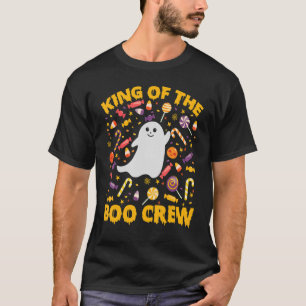 Camiseta Assustador Rei Da Tripulação Do Boo Halloween