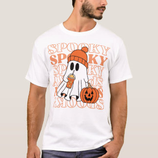 Camiseta Assustador Relaxar Fantasma Feliz Feriado de Hallo