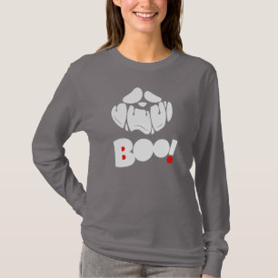 Camiseta Assustador Rosto Engraçado Fantasma do Halloween 