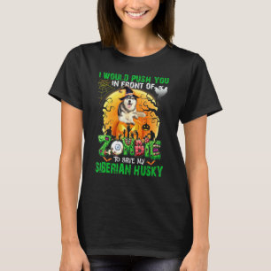 Camiseta Assustador Você Empurra Na Frente Dos Zumbis Para