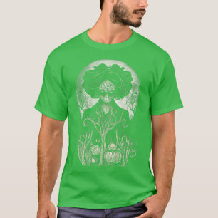 Camiseta Assustador Zombie Ornamentado Monstro da Mulher Ch