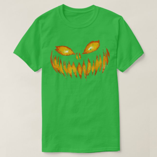 Camiseta Assustadora Carpkin Cara De Pumpkin No Halloween F (Frente do Design)
