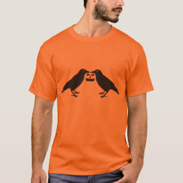Camiseta Assustadoramente Fofo: Corvos com Abóbora e Fantas